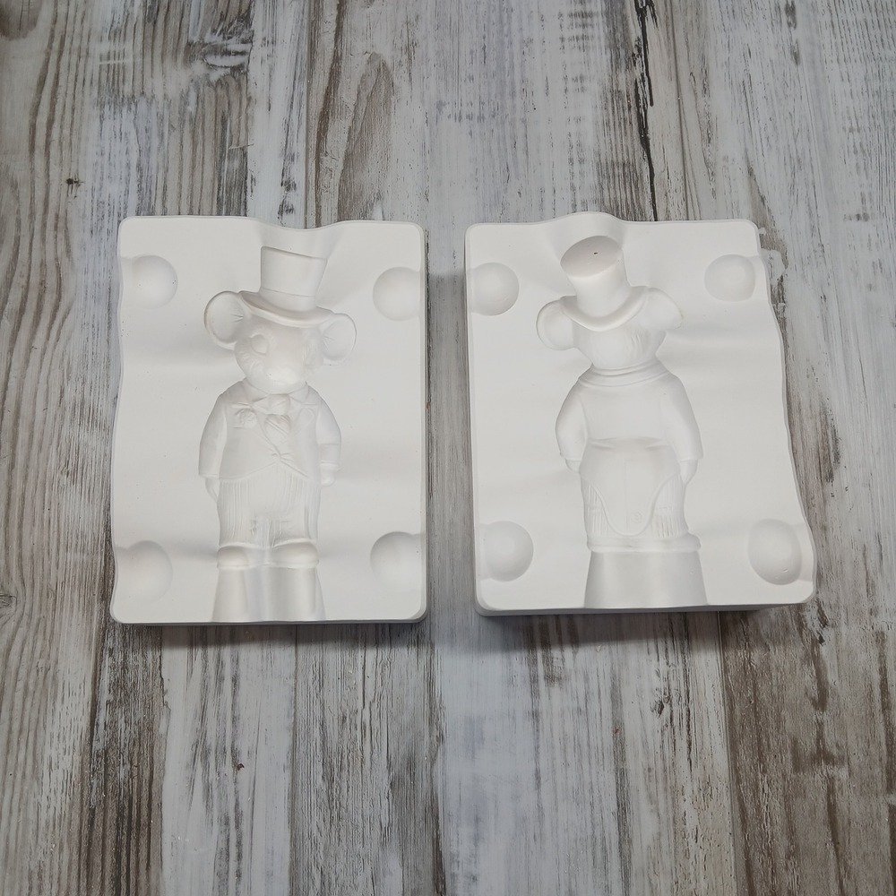 Alberta's Molds A-380 Mouse Groom Ceramic Slip Casting Mold Vintage‎ 1984 5 Inch